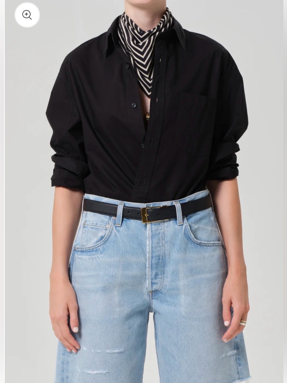 Citizens Of Humanity Black Button-Down Shirt